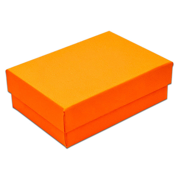 3 1/4" x 2 1/4" x 1" Marigold Cotton Filled Paper Box (25-Pack)
