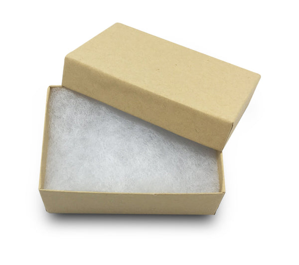 3 1/4" x 2 1/4"x 1" Kraft Cotton Filled Paper Box