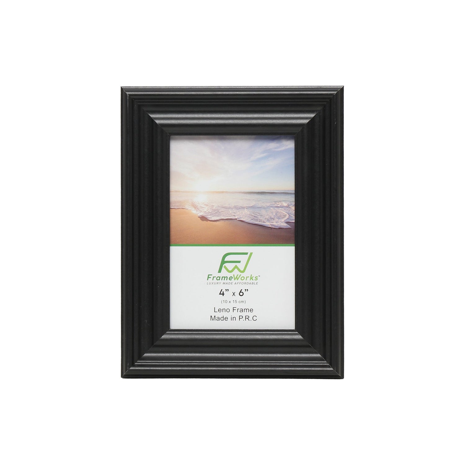 4" x 6" Black Wood 2-Pack Picture Frames with Molded Edges