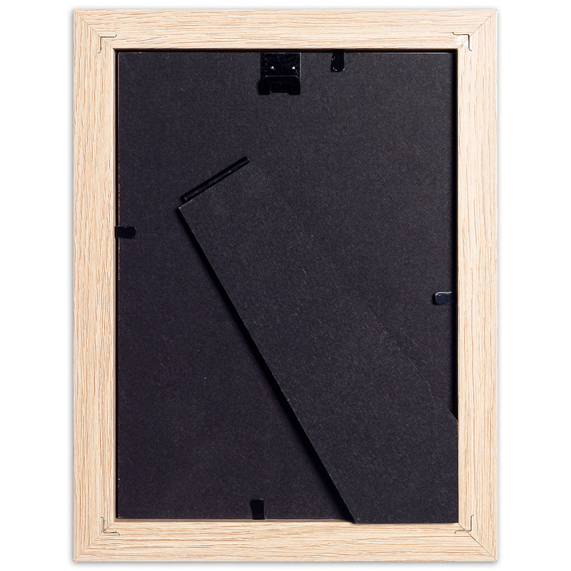 4" x 6” Classic Natural Oak MDF Wood Picture Frame with Tempered Glass