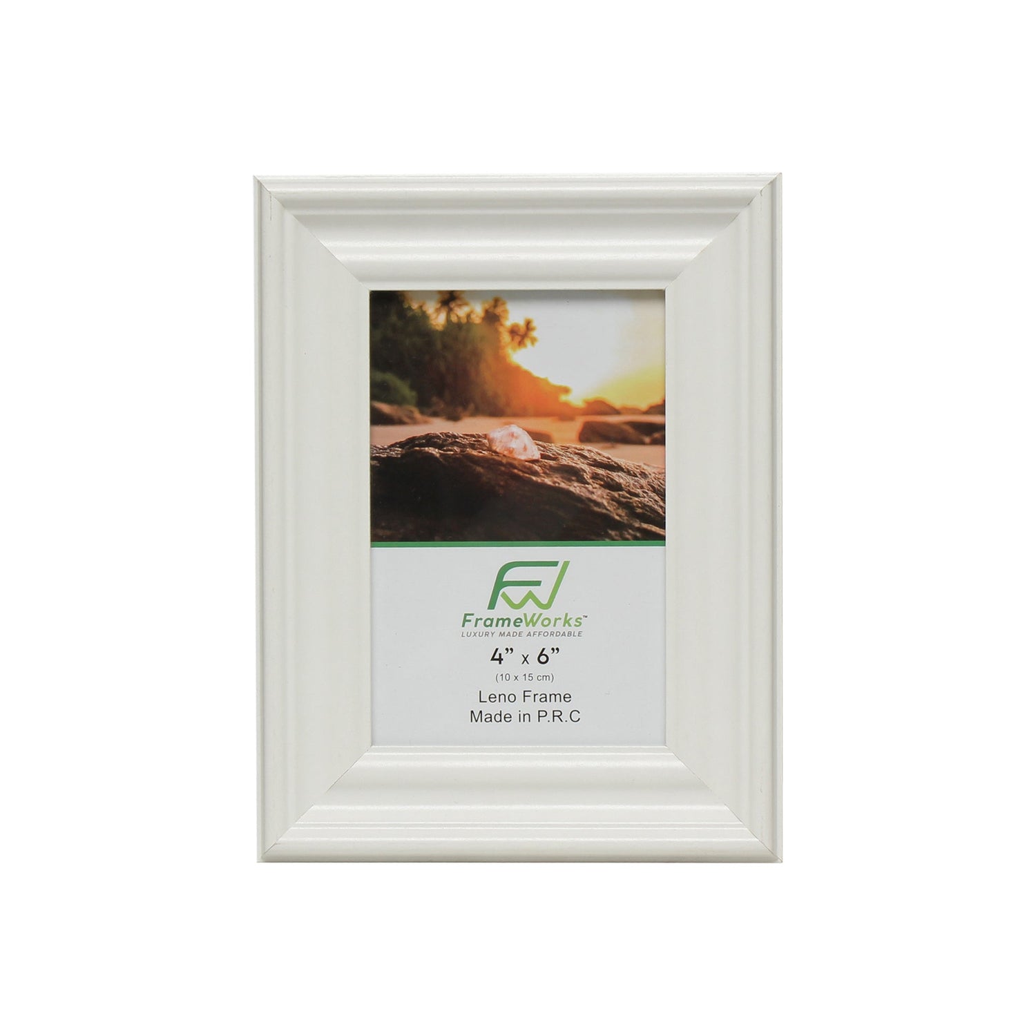 4" x 6" White Wood 2-Pack Picture Frames with Molded Edges