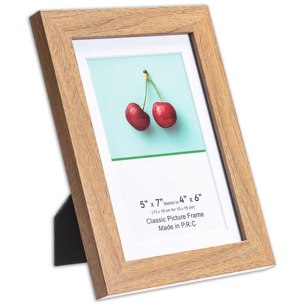 4 x 6” Classic Dark Oak MDF Wood Picture Frame with Tempered Glass – The  Display Guys