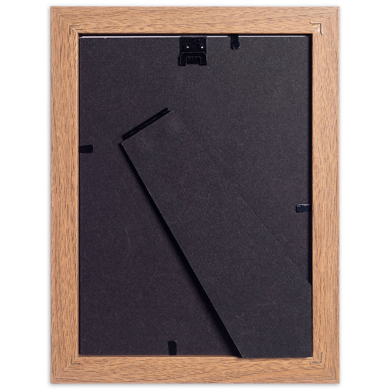 5" x 7" Classic Light Oak MDF Wood Picture Frame with Tempered Glass, 4" x 6" Matted