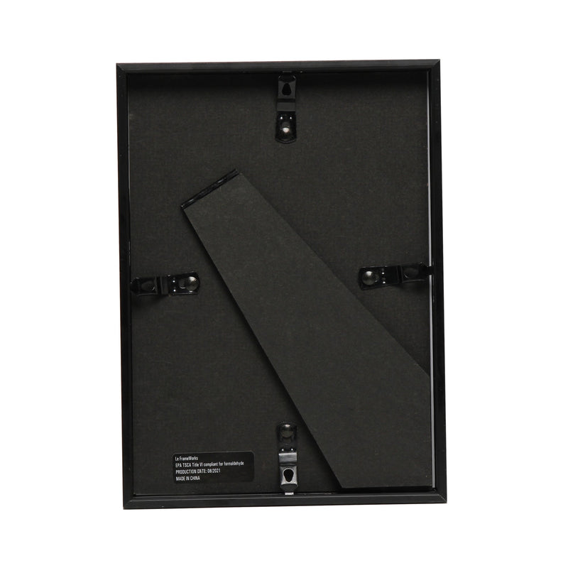 5" x 7" Deluxe Black Aluminum Contemporary Picture Frame, 4" x 6" Matted