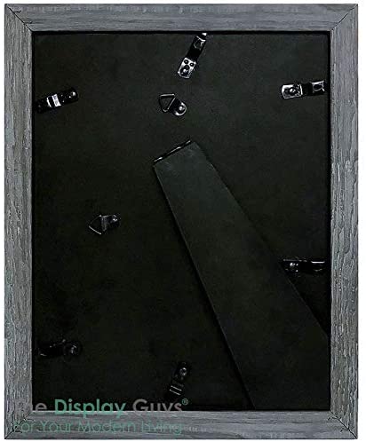 5" x 7" Grey Walnut Wood 6 Pack Picture Frames with Tempered Glass, 4" x 6" Matted