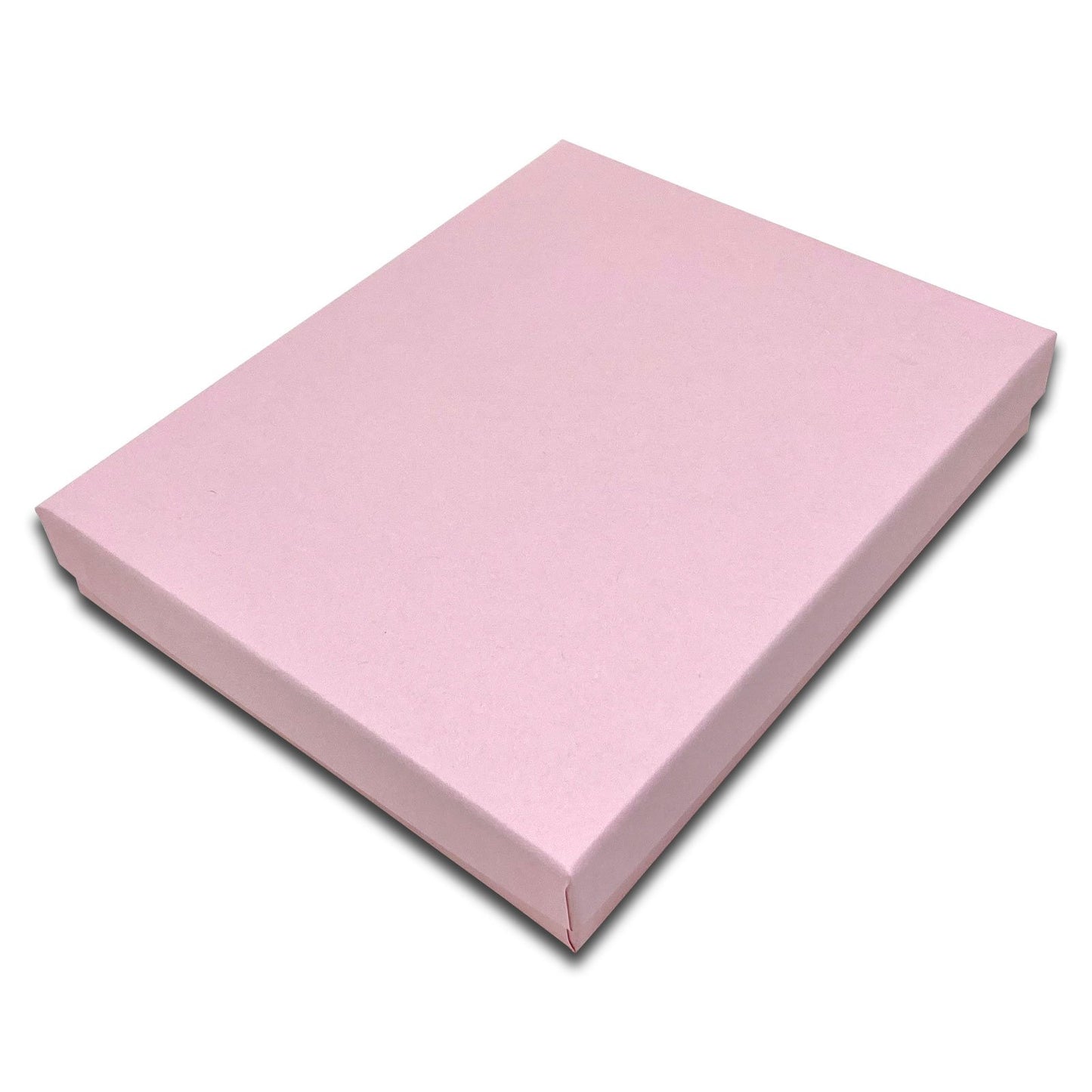 6 1/8" x 5 1/8" x 1 1/8" Pink Cotton Filled Jewelry Boxes