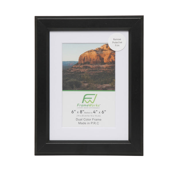 4 x 6 Matte Black Wood Picture Frame with Tempered Glass – The Display  Guys