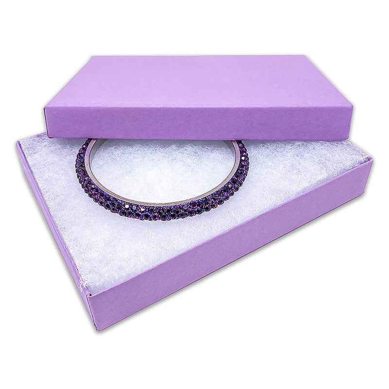 7 1/8" x 5 3/16" Matte Purple Cotton Filled Paper Box