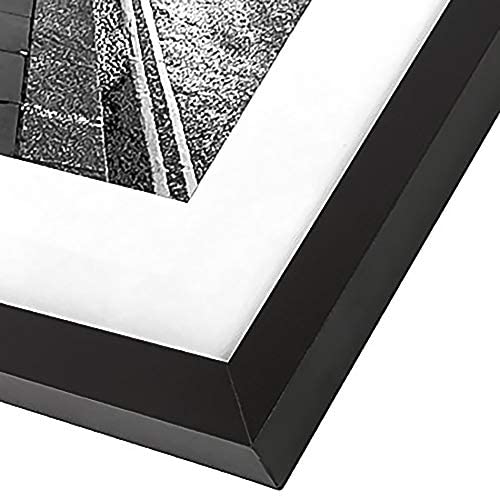 7 Piece Black Solid Pine Wood Collage Multi-Size Picture Frame Set with 16" x 20" Frame