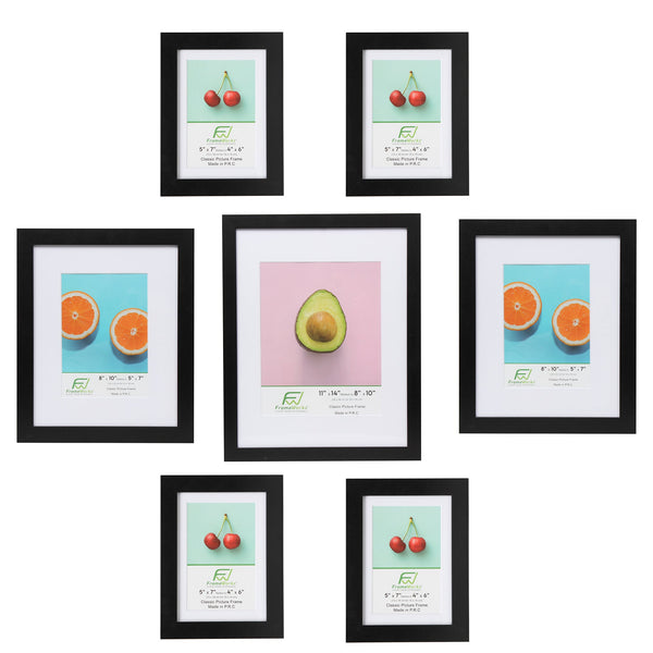 7-Piece Wood Gallery Frame Set