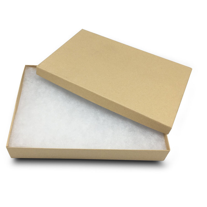 8 1/8" x 5 5/8" x 1 3/8" Kraft Cotton Filled Paper Box