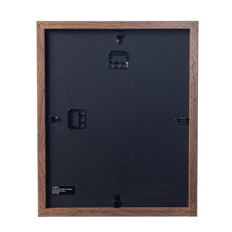 8.5” x 11” Dark Oak Wood Shadow Box Frame
