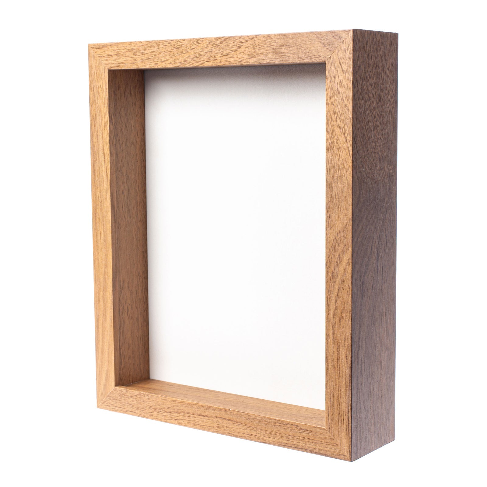 8.5” x 11” Light Oak Wood Shadow Box Frame