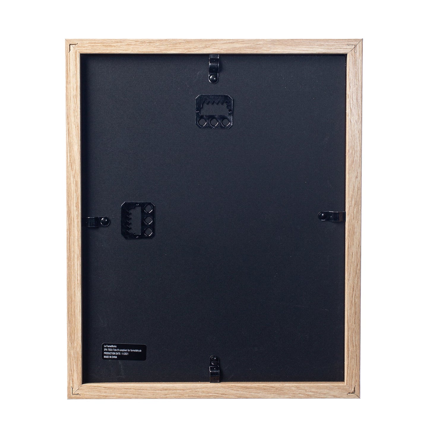 8.5” x 11” Natural Oak Wood Shadow Box Frame