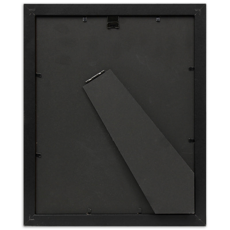 8" x 10" Classic Black MDF Wood Picture Frame with Tempered Glass, 5" x 7" Matted