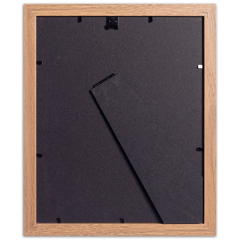 8" x 10" Classic Light Oak MDF Wood Picture Frame with Tempered Glass, 5" x 7" Matted