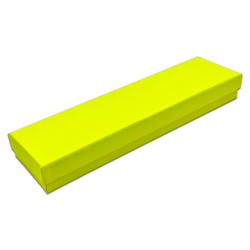 8" x 2" x 1" Neon Yellow Cotton Filled Box (25-Pack)