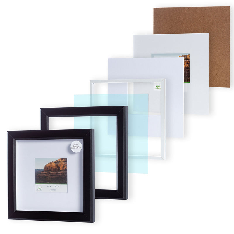 8 x 8 Black MDF Wood Multi-Pack Gunnabo Picture Frames, 4 x 4