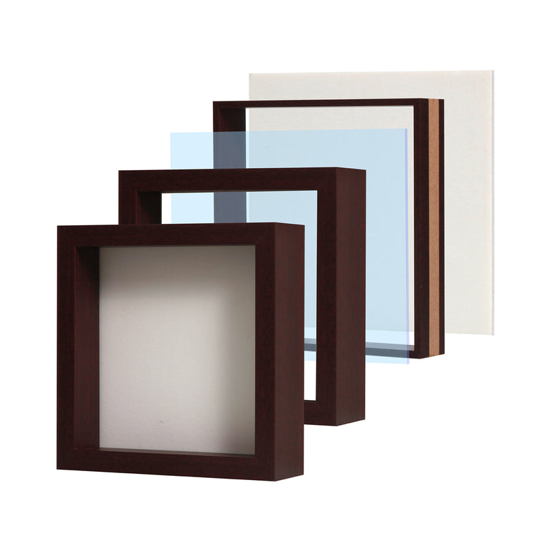 8" x 8” Mahogany MDF Wood Shadow Box Frame