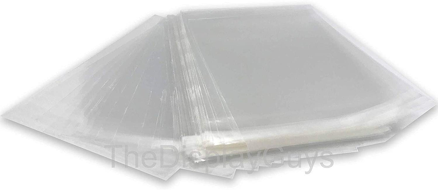 9 7/16" x 12 1/4" 100 Pack Clear Self Adhesive Plastic Bags for 9" x 12" Photos