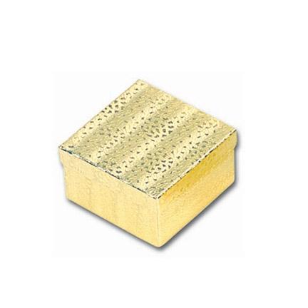 3 3/4"x3 3/4"x2"H Gold Cotton Paper Box