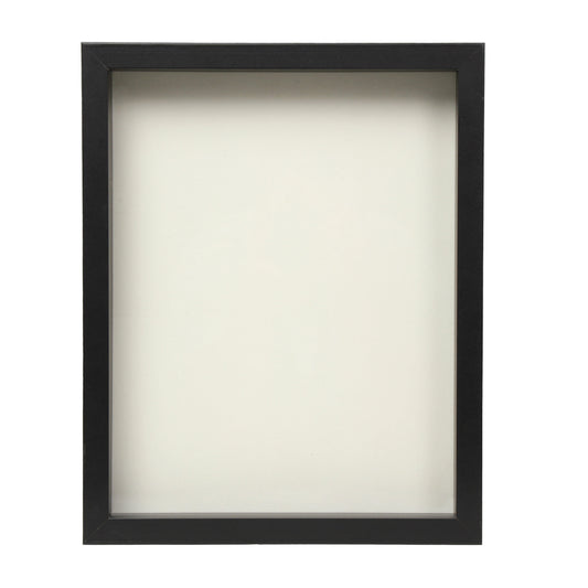 11" x 14” Black Wood Shadow Box Frame