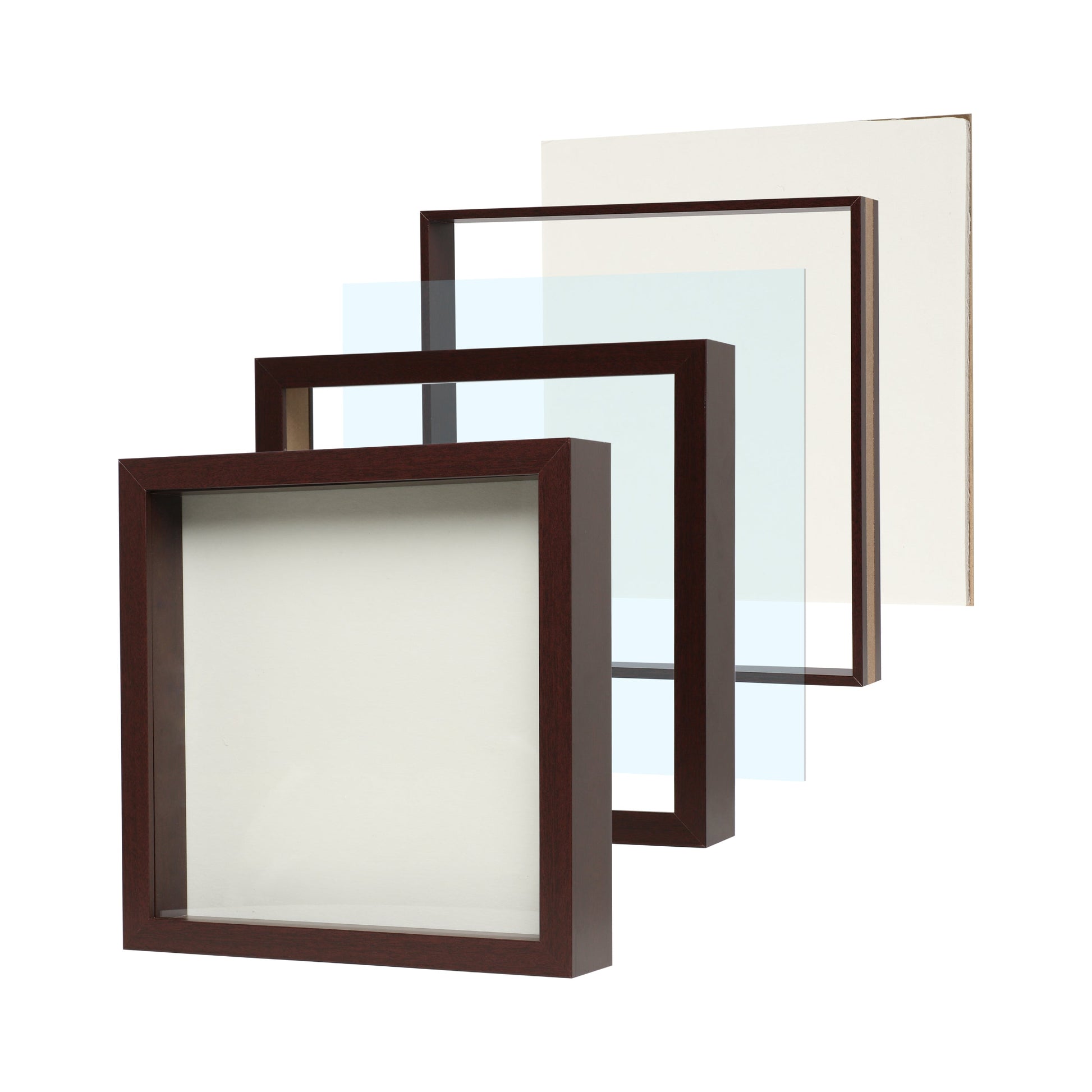 11" x 11” Mahogany Wood Shadow Box Frame
