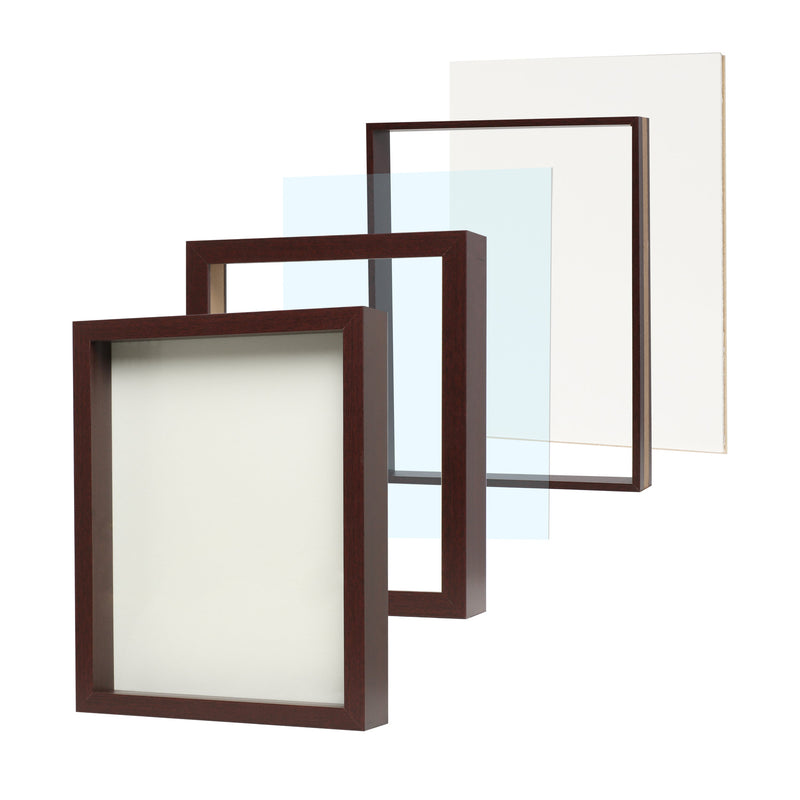 11" x 14” Mahogany Wood Shadow Box Frame