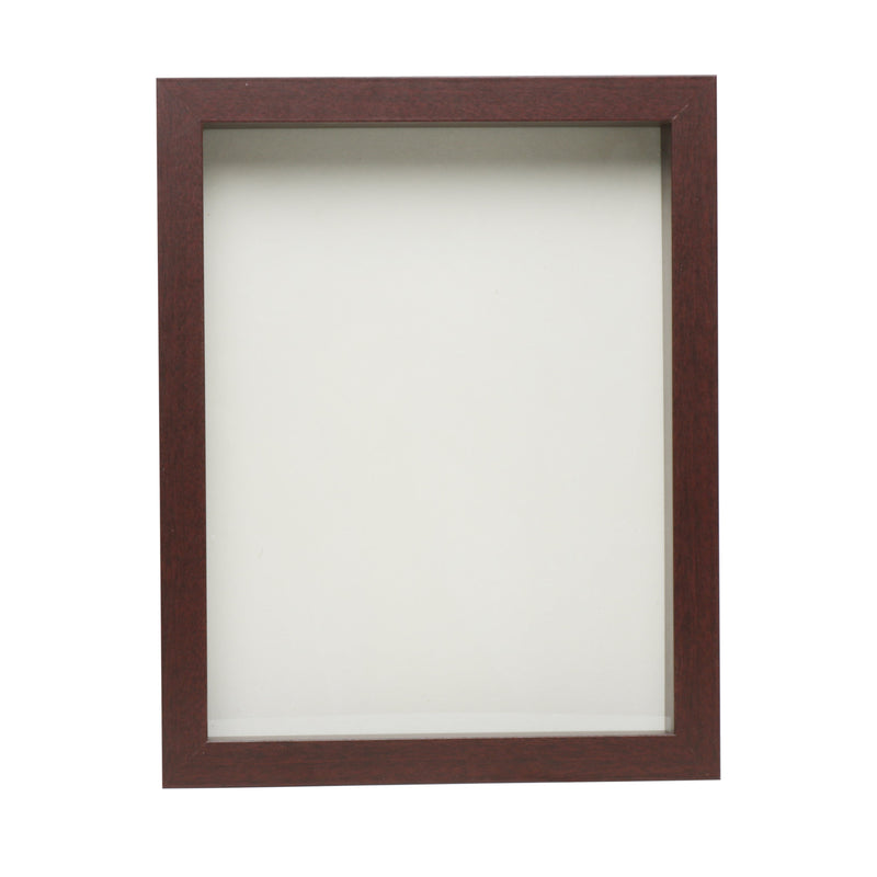 8.5” x 11” Mahogany Wood Shadow Box Frame