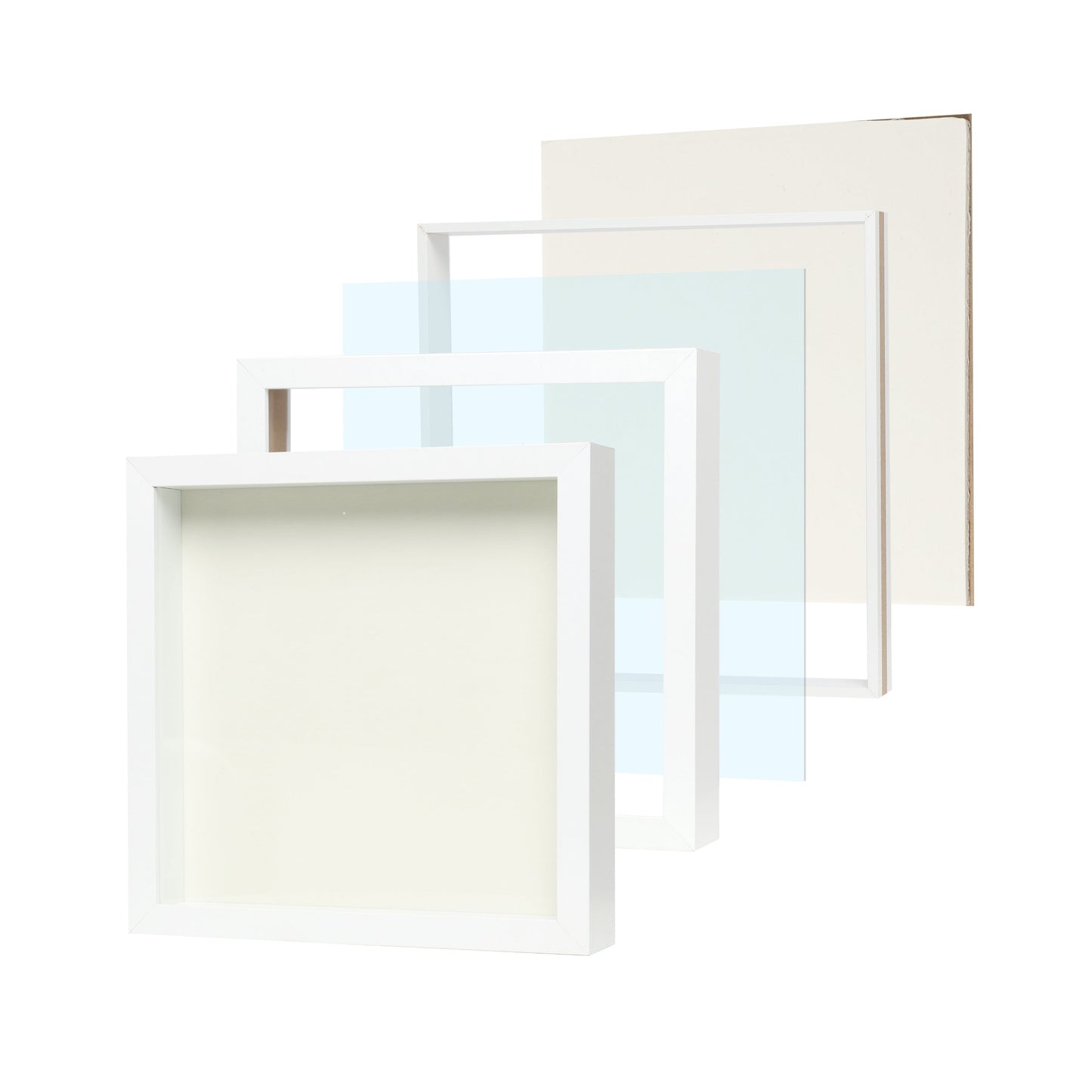 11" x 11” White Wood Shadow Box Frame