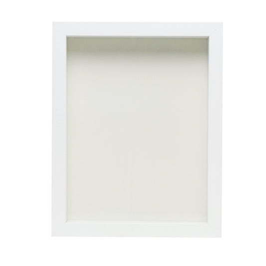 8” x 10” White Wood Shadow Box Frame