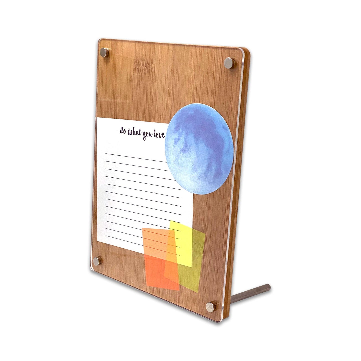 Bam & Boo 5" x 7" Bamboo and Acrylic Sign Holder Display